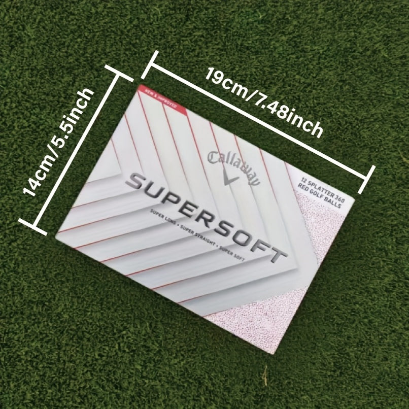CALLAWAY Supersoft 360 Red Golf Balls - Extra Soft, Long-Burning, High-Performance