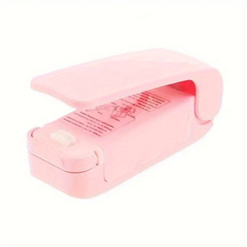 POLVCDG Mini Handheld Sealer for Food Bags - Portable Battery-Powered Vacuum Sealer to Keep Snacks Fresh, Compact Kitchen & Travel Bag Sealer with Easy-Press Design, No Electricity Needed, Food Vacuum Sealer