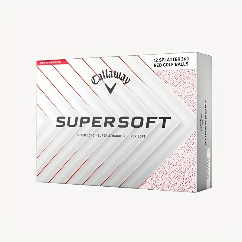 CALLAWAY Supersoft 360 Red Golf Balls - Extra Soft, Long-Burning, High-Performance