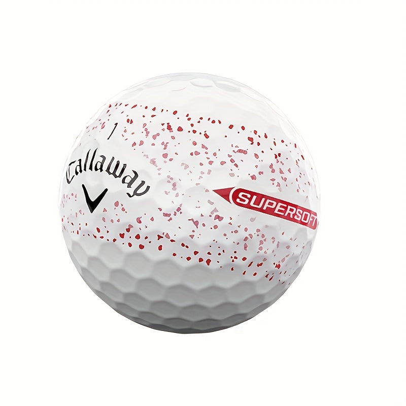 CALLAWAY Supersoft 360 Red Golf Balls - Extra Soft, Long-Burning, High-Performance