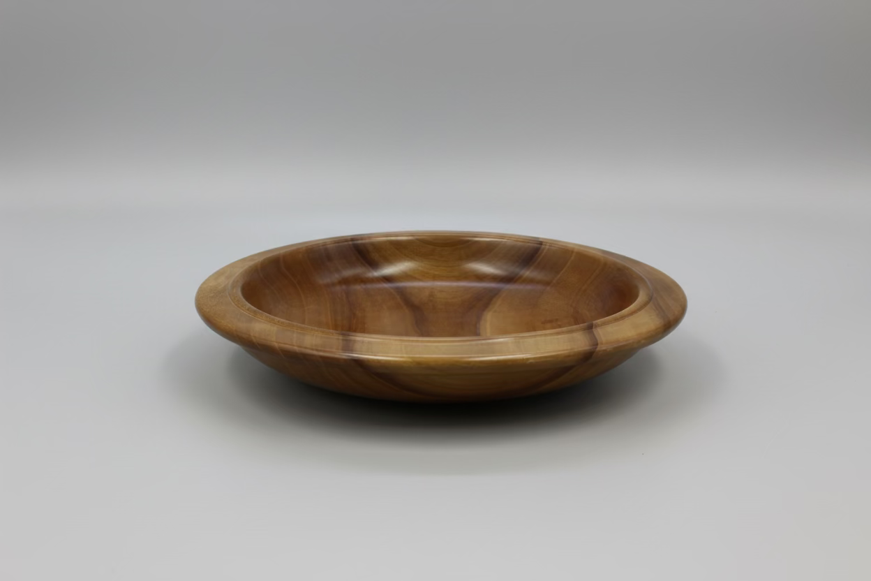 Cherry Wood Platter – 10" Diameter Handcrafted Natural Serveware