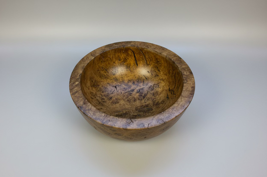 Handcrafted 10" Oak Burr Bowl – Natural Grain Artistry
