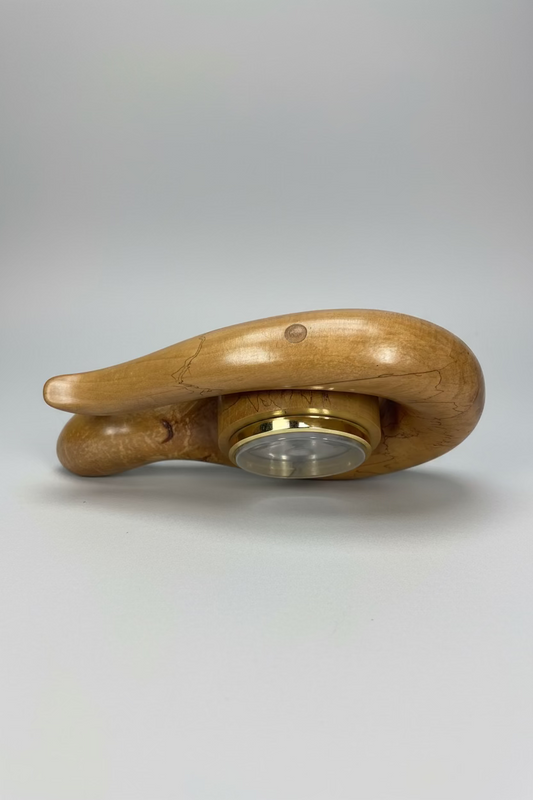 Handcrafted Wooden Clock in Spalted Beech