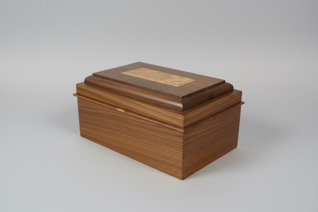 Handcrafted Walnut Keepsake Box with Removable Tray & Felt Inlay – 10"×6"×7"
