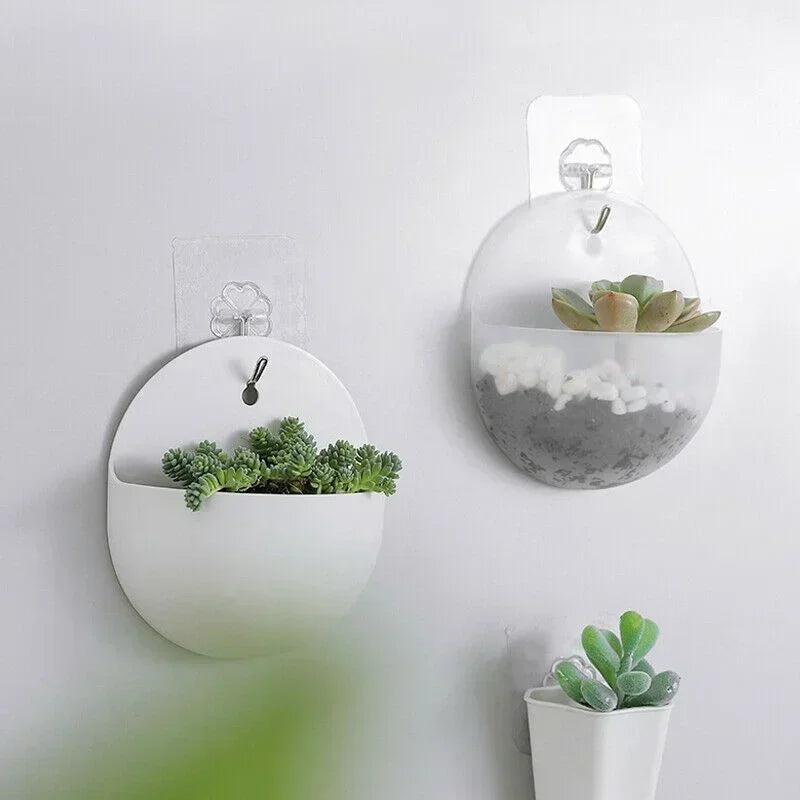 Flower Planting Garden Indoor Home Garden Wall Party Plant Decoration Wall Decor Plastic Hanging Flower Pot Wall Mounted