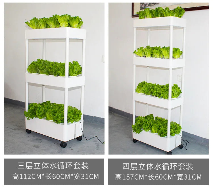 Greenhouse Soilless Hydroponic System Equipment Indoor Vegetable Flower Pot Vegetable Planting Balcony Modular Vertical Garden
