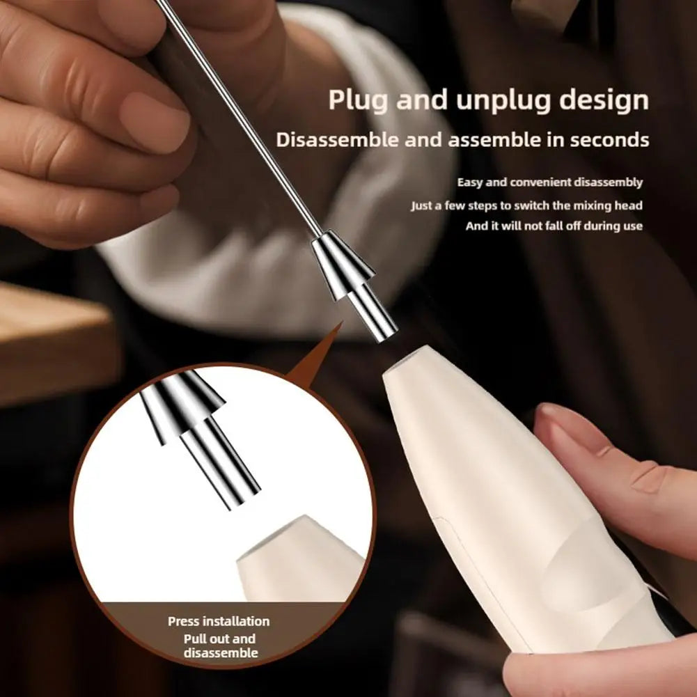 Mi Milk Frother Handheld Foam Maker For Latte Mini Whisk Coffee Cappuccino Frappe Matcha Hot Chocolate Egg Beater Electric Mixer