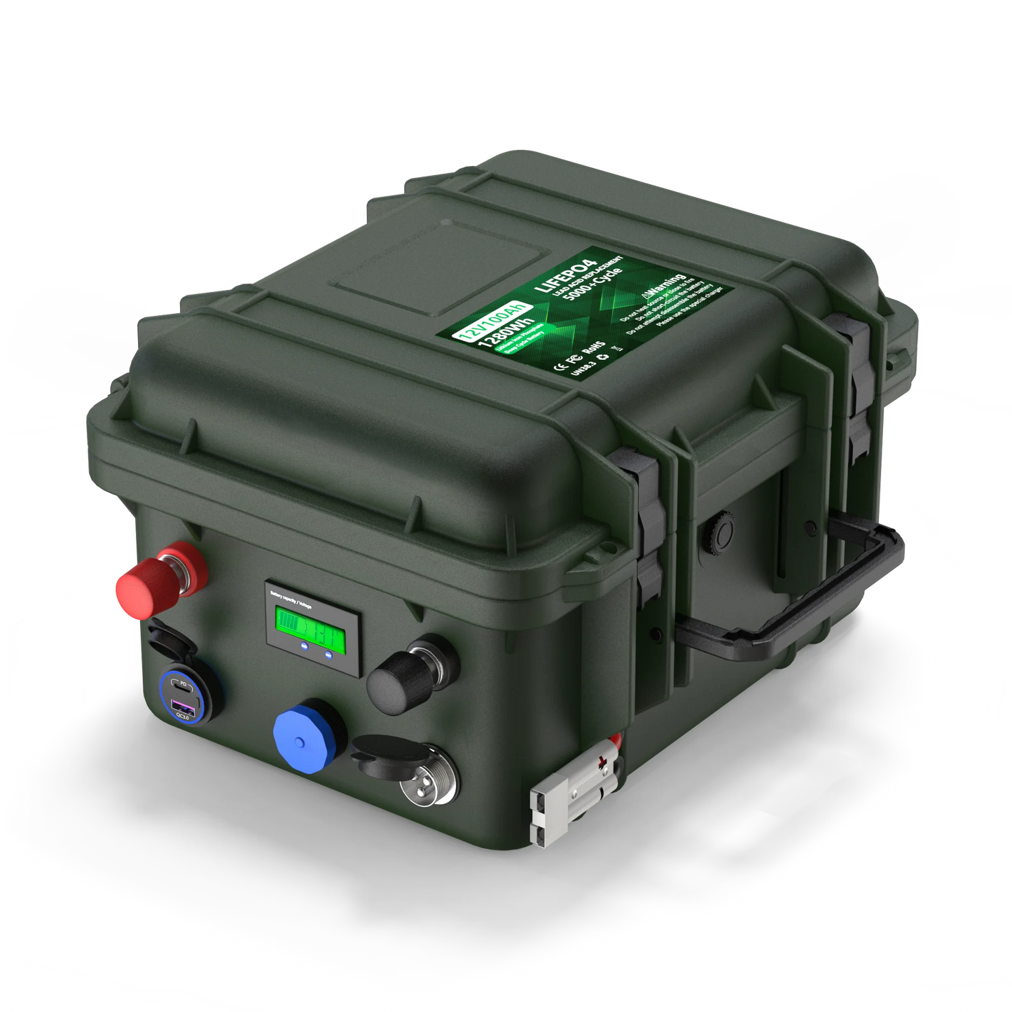 LiFePO4 12V 100AH 140AH 200AH Battery Pack 12.8V Lithium Battery 6000+ Cycles With Bluetooth
