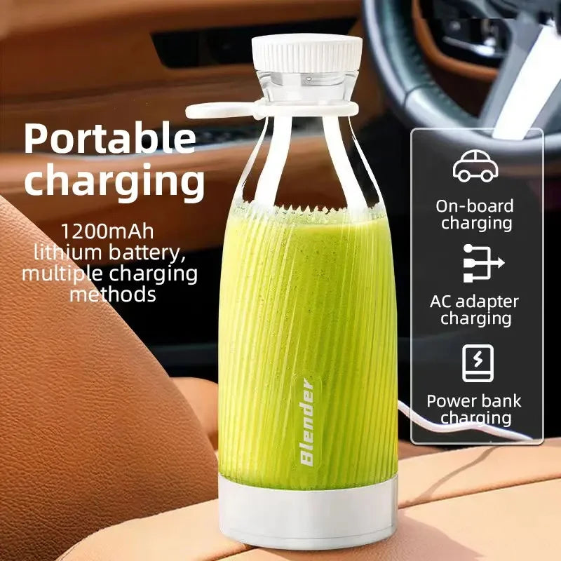 Portable Electric Juicer Cup 6 Blades Blender Milkshake Machine USB Fruit Milk Mixing Tool Mini Fresh Juice Blender Sport Bottle