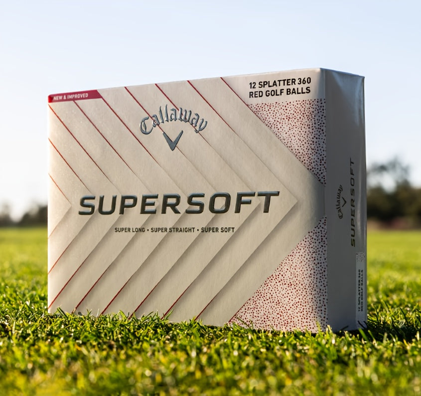 CALLAWAY Supersoft 360 Red Golf Balls - Extra Soft, Long-Burning, High-Performance