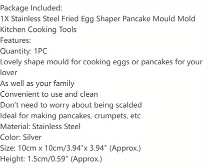 1/4pcs, Egg Ring Molds