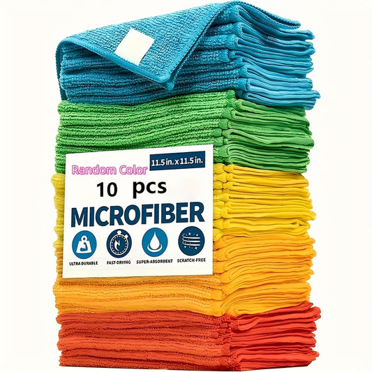 Microfiber Cleaning Cloth Pack - Multipurpose Towel for Home & Kitchen Use, Durable & Absorbent, Ideal for Living Room, Bedroom, Bathroom & Furniture, Effortlessly Removes Stains & Grease, Essential Cleaning Supplies Christma