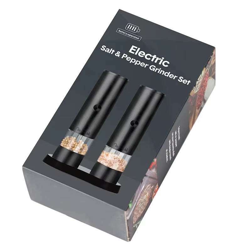 USB Rechargeable Electric Salt and Pepper Grinder Adjustable Coarseness Large Capacity Auto Spices Grinders Kitchen Cooking Tool