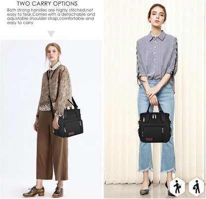 Lunch Bag & Lunch Box for Men Women Double Deck - Leakproof Insulated Soft Large Adult Lunch Cooler Bag for Work Picnic (Black,15L)