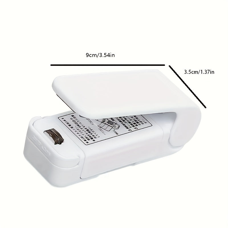 POLVCDG Mini Handheld Sealer for Food Bags - Portable Battery-Powered Vacuum Sealer to Keep Snacks Fresh, Compact Kitchen & Travel Bag Sealer with Easy-Press Design, No Electricity Needed, Food Vacuum Sealer
