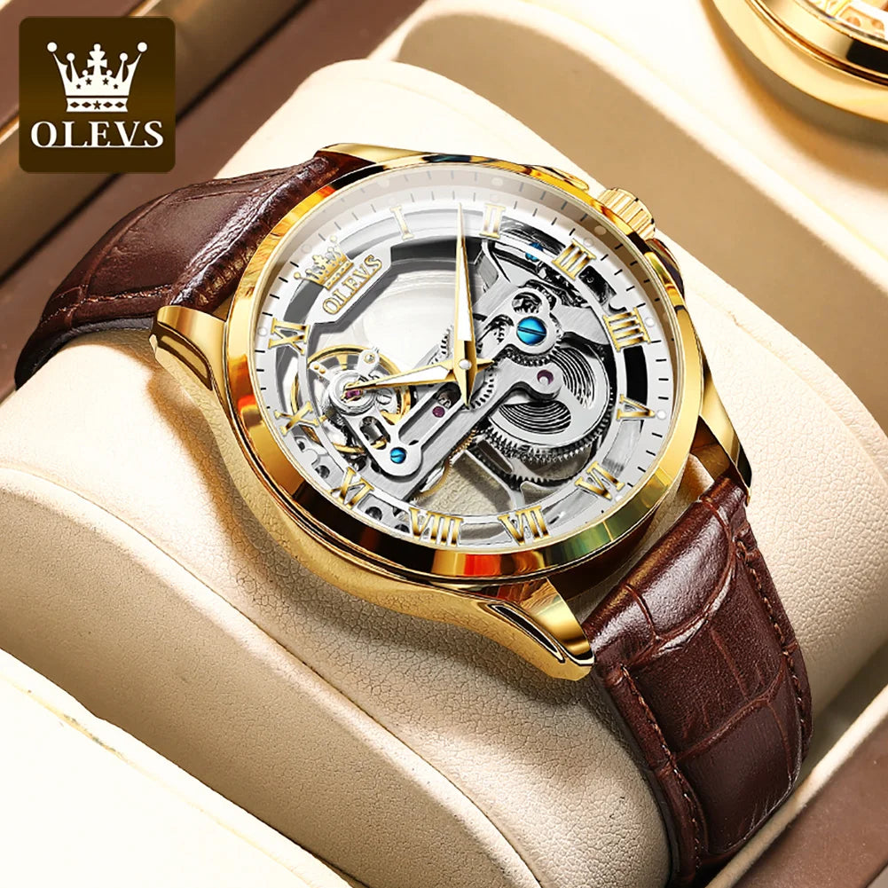 Gentleman's Luxury Watch Chronograph, Leather strap