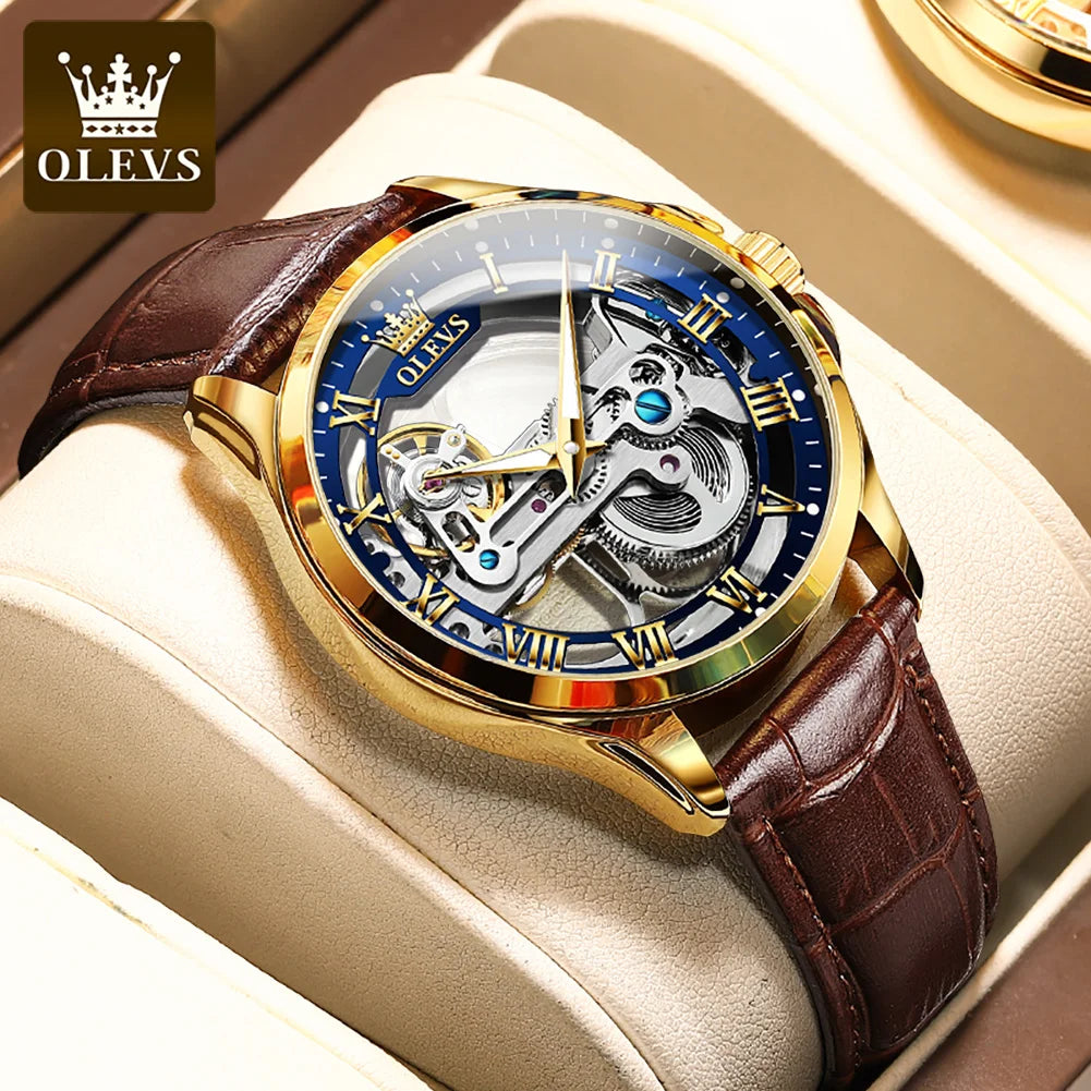 Gentleman's Luxury Watch Chronograph, Leather strap
