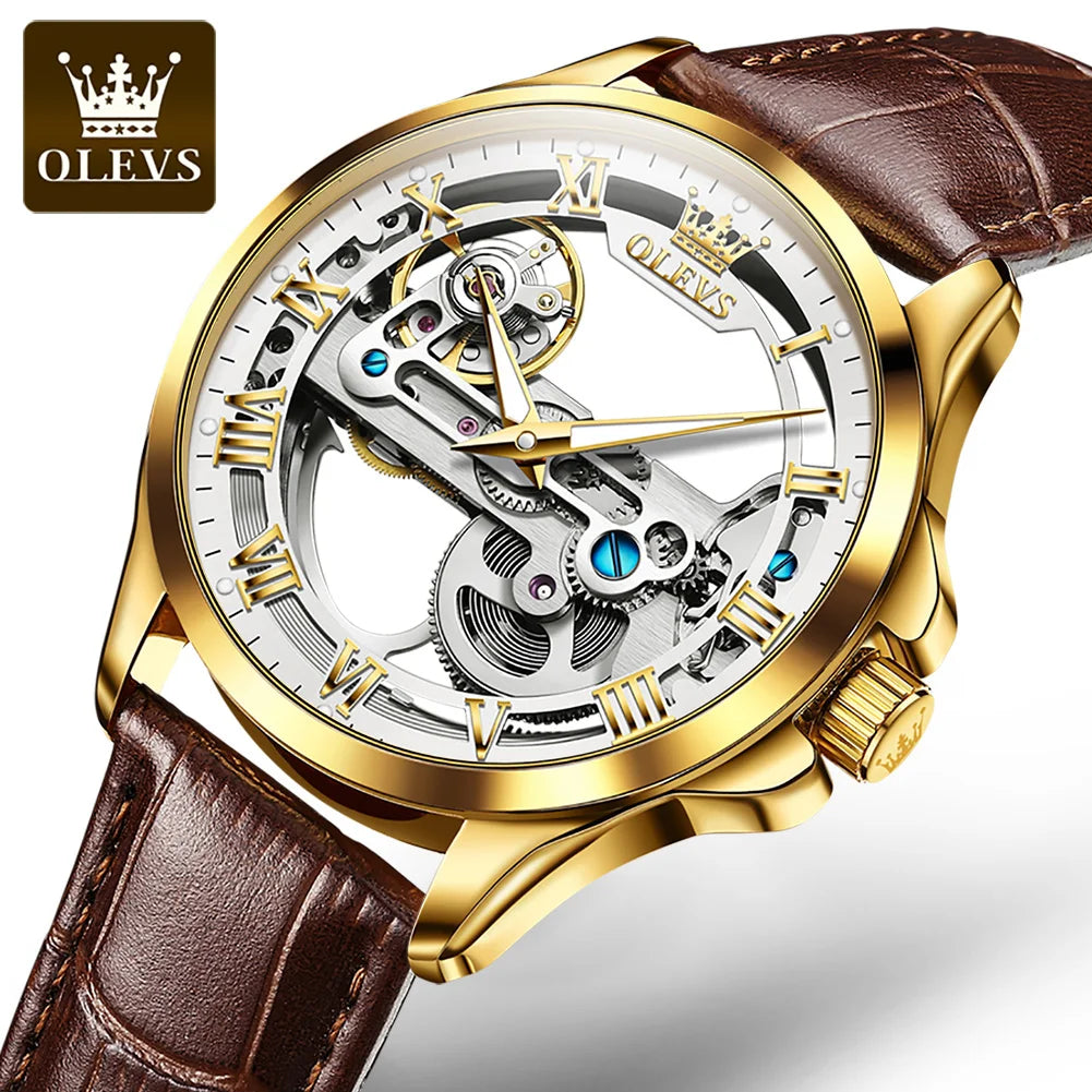Gentleman's Luxury Watch Chronograph, Leather strap