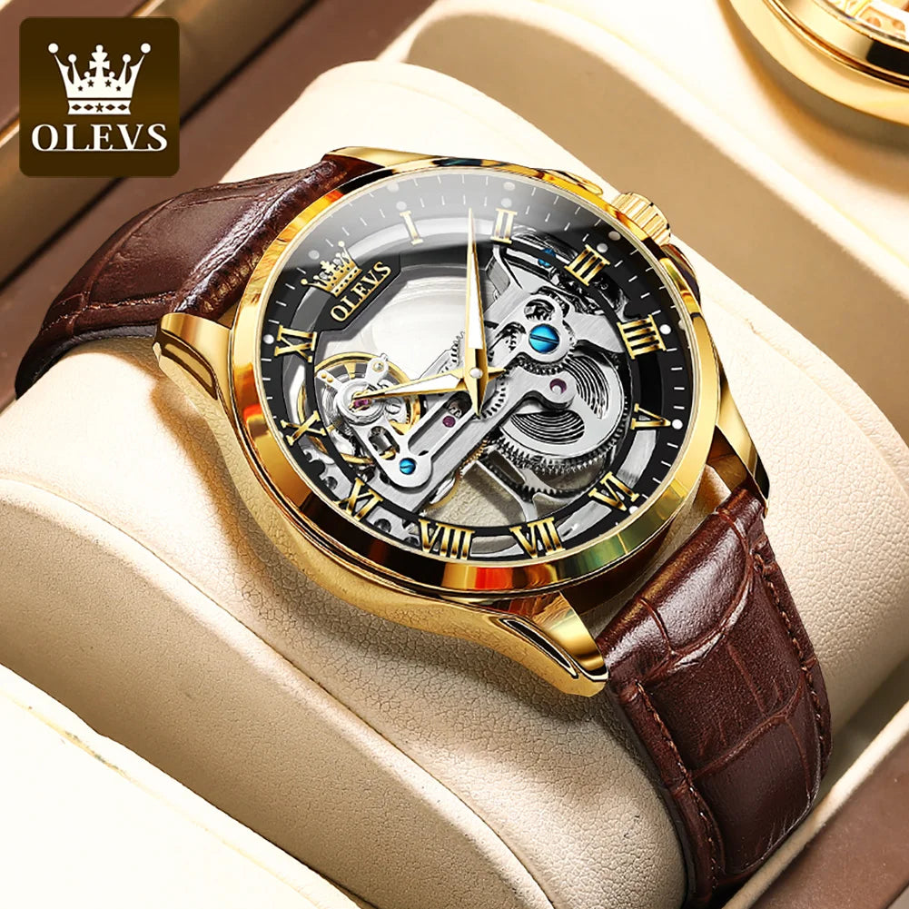 Gentleman's Luxury Watch Chronograph, Leather strap
