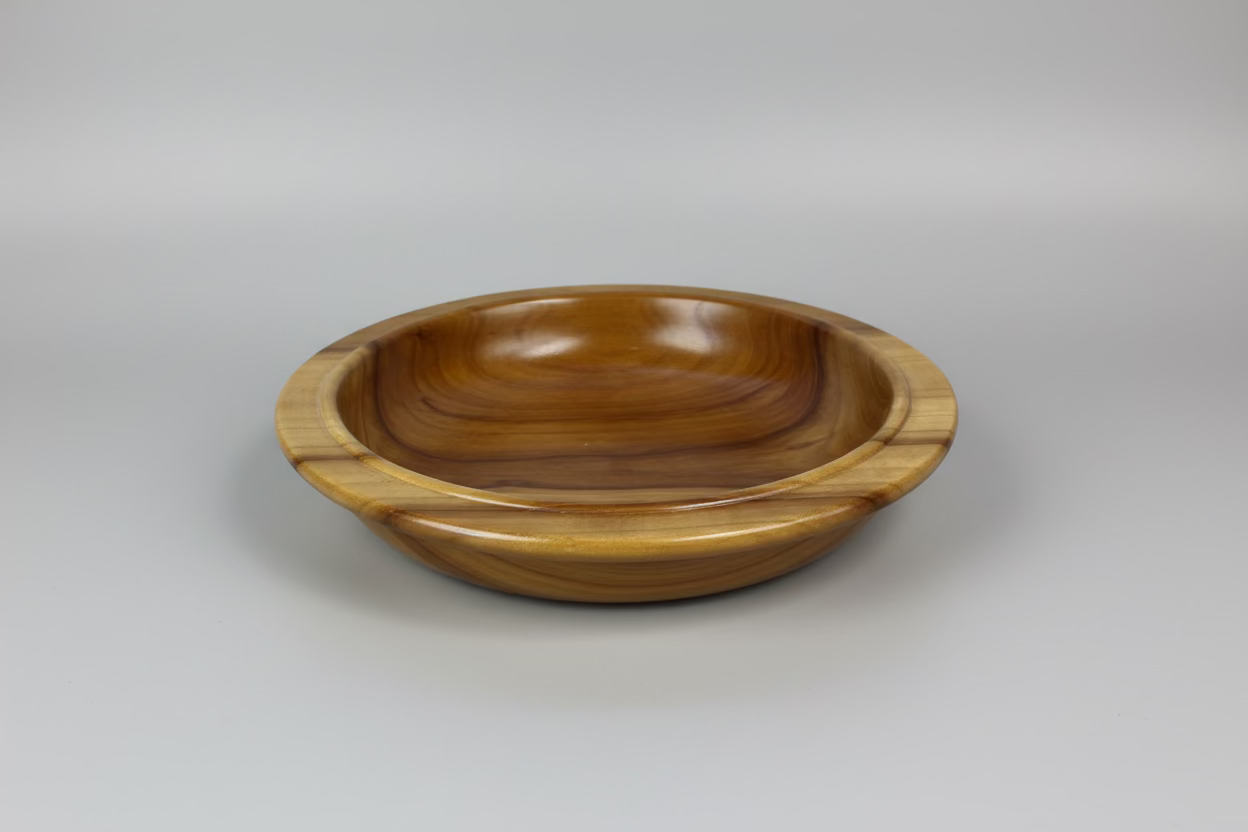 Cherry Wood Platter – 10" Diameter  Handcrafted Natural Serveware