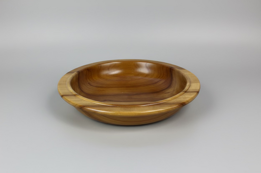 Cherry Wood Platter – 10" Diameter  Handcrafted Natural Serveware