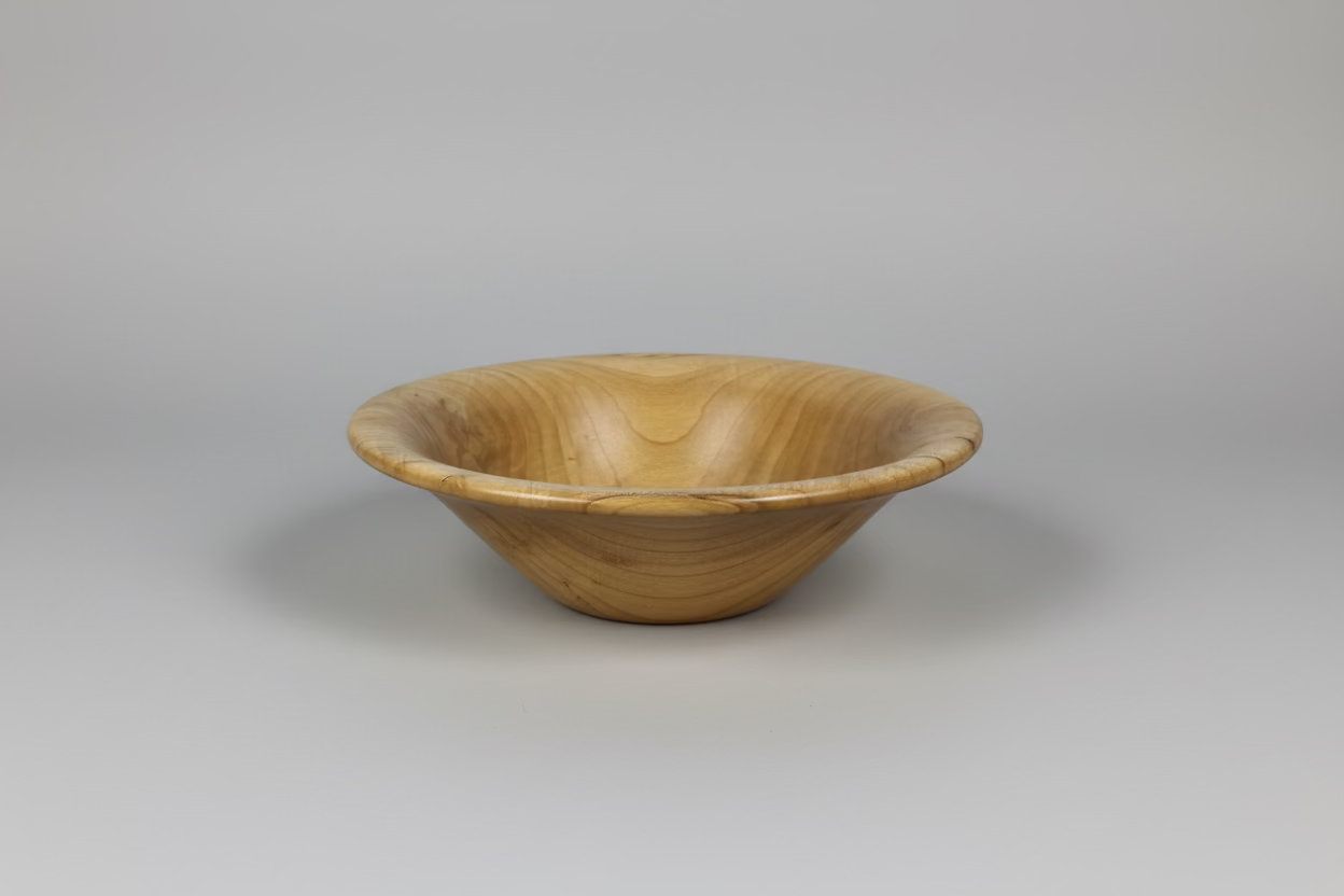 1" Hand-Turned Sycamore Bowl – Premium Wooden Serving & Display Bowl