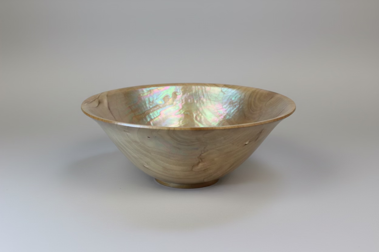 1" Hand-Turned Sycamore Bowl – Premium Wooden Serving & Display Bowl