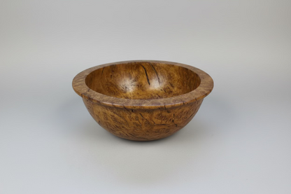 Handcrafted 10" Oak Burr Bowl – Natural Grain Artistry