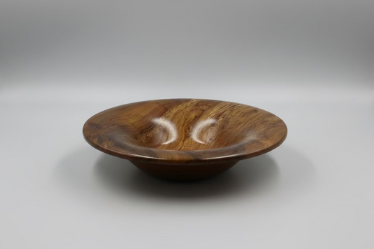 Hand‑Turned 10" Cherry Wood Bowl – Artisan Crafted, Natural Grain Finish