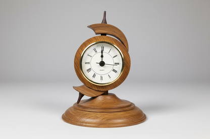 Handcrafted Roman Sundial Wooden Clock – Mahogany - Limited Stock