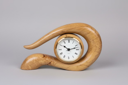 Handcrafted Wooden Clock in Spalted Beech