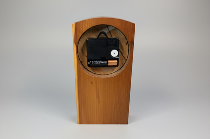 Handcrafted Yew & Indian Rosewood Mantel Clock – 9-Inch Artisan Timepiece