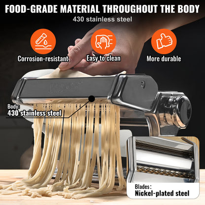 Electric Fresh Pasta Maker Machine Stainless Steel Noodle Rollers Cutter Slicer for Cutting Home Appliance