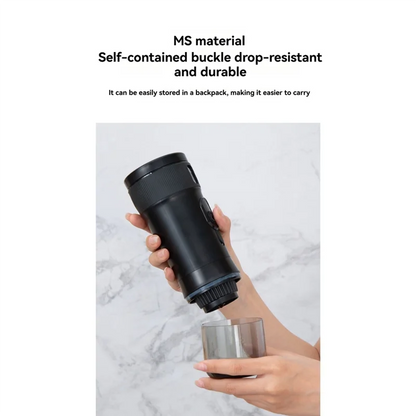 AFOURT-Car Coffee Espresso Maker Portable Coffee Maker 2 In 1 Small Travel Espresso Machine Heating Extraction For RV
