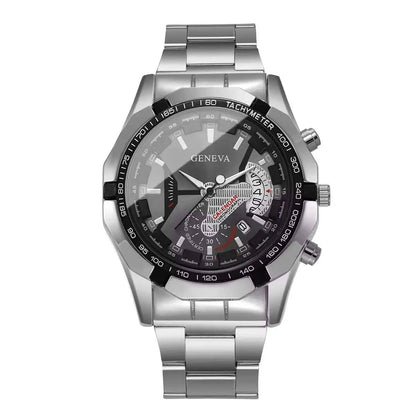Stunnig Men Watches Fashion Large Dial Calendar Quartz Watch