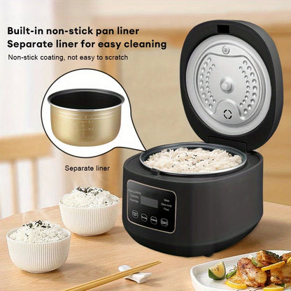 3L Electric Rice Cooker For Household 3-5 Persons Non-stick Pot 110V/220V Smart Rice Cooker with 24-Hour Reservation & Keep Warm