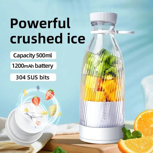Portable Electric Juicer Cup 6 Blades Blender Milkshake Machine USB Fruit Milk Mixing Tool Mini Fresh Juice Blender Sport Bottle