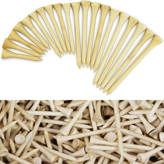 100Pcs Pack Golf Tees 4 Sizes Wooden Golf Tees