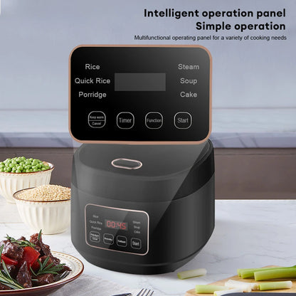 3L Electric Rice Cooker For Household 3-5 Persons Non-stick Pot 110V/220V Smart Rice Cooker with 24-Hour Reservation & Keep Warm