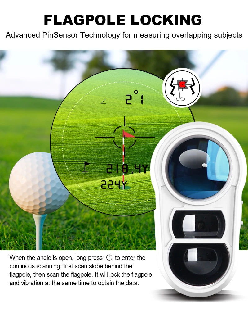 Nohawk 600M 1000Y Golf Laser Rangefinder for Hunting Range Finder With Slope Compensation for Golfer Monoculars Distance Meter