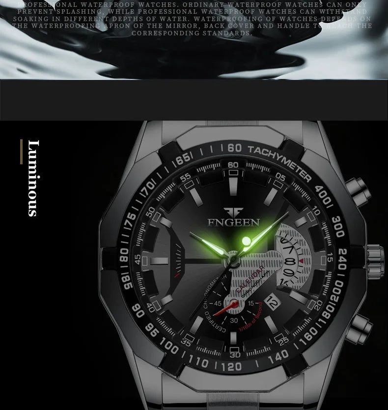 2024 Luxury Men's Watch  Quartz Sports Chronograph