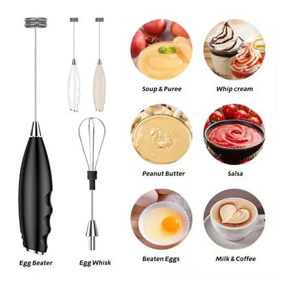 Mi Milk Frother Handheld Foam Maker For Latte Mini Whisk Coffee Cappuccino Frappe Matcha Hot Chocolate Egg Beater Electric Mixer