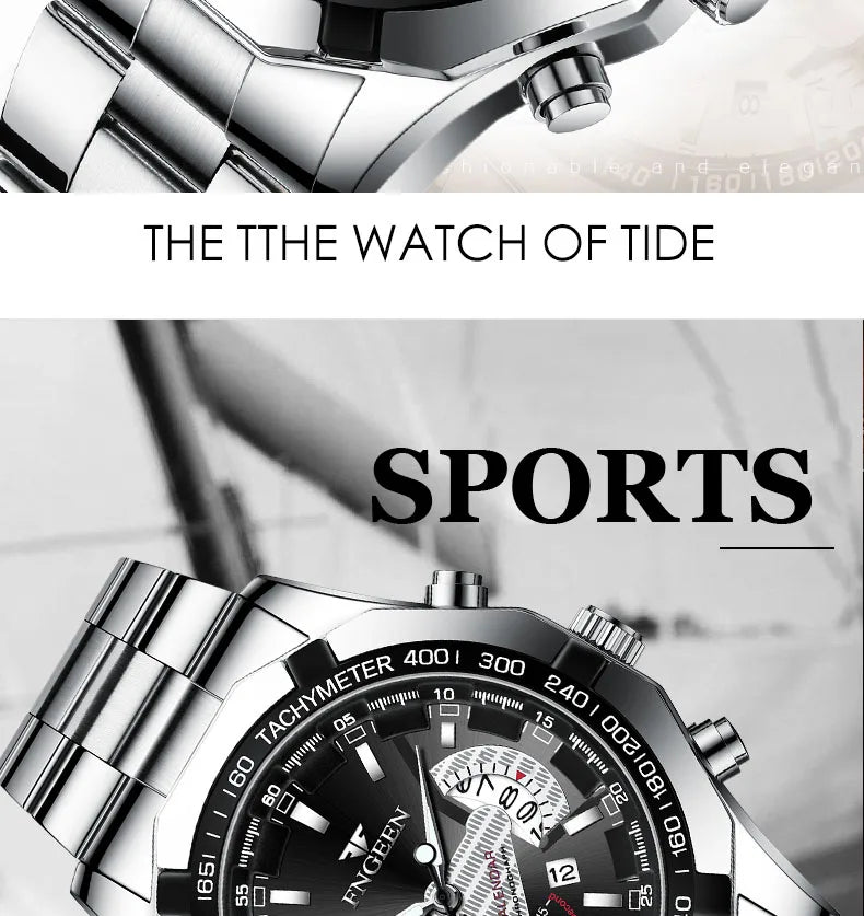 2024 Luxury Men's Watch  Quartz Sports Chronograph