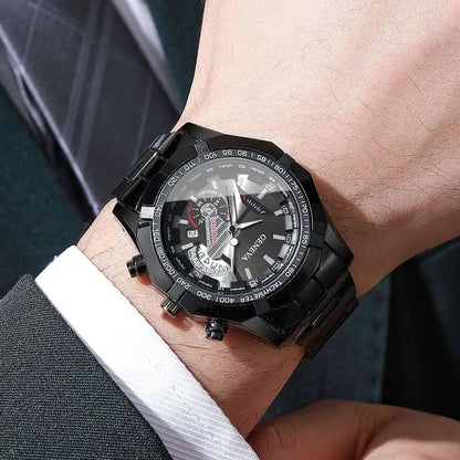 Stunnig Men Watches Fashion Large Dial Calendar Quartz Watch