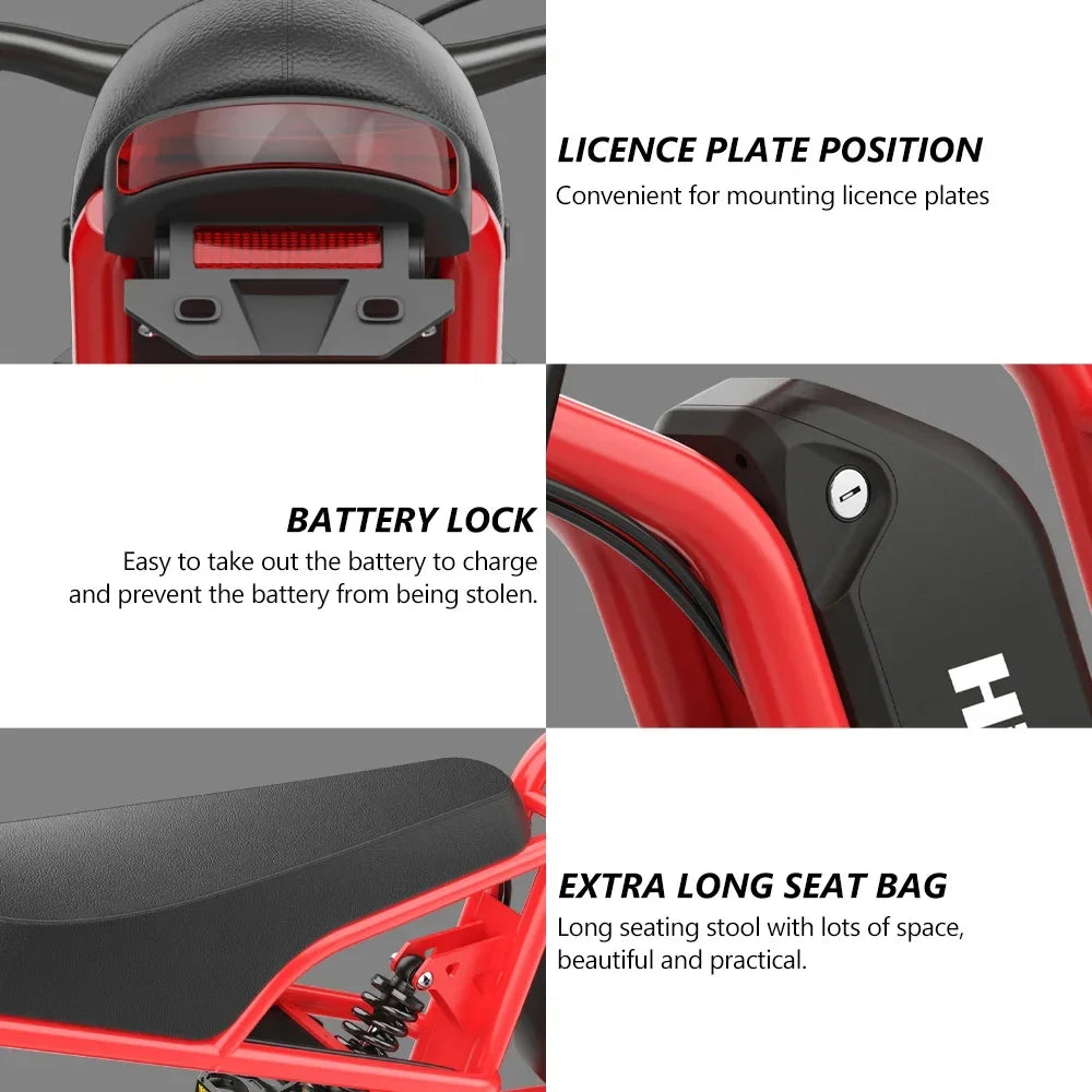 HD-B6  Electric Bike 1200W Powerful Motor 48V15.6AH Removable Battery Aldult Electric Bicycle 20*4.0 Fat Tire All Terrain E-bike