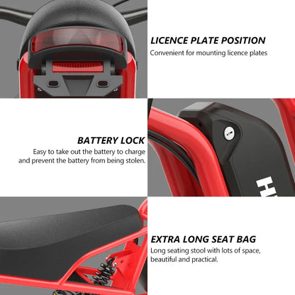 HD-B6  Electric Bike 1200W Powerful Motor 48V15.6AH Removable Battery Aldult Electric Bicycle 20*4.0 Fat Tire All Terrain E-bike