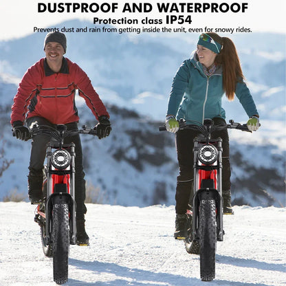 HD-B6  Electric Bike 1200W Powerful Motor 48V15.6AH Removable Battery Aldult Electric Bicycle 20*4.0 Fat Tire All Terrain E-bike