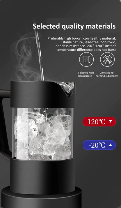 French Press Coffee Maker 350ML/600ML/1000ML High Borosilicate Glass House Coffee Brewer Milk Foam Frother Coffee Accessories