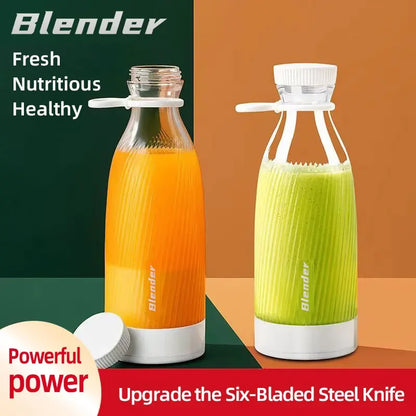 Portable Electric Juicer Cup 6 Blades Blender Milkshake Machine USB Fruit Milk Mixing Tool Mini Fresh Juice Blender Sport Bottle