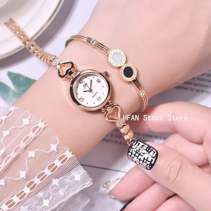 Luxury Women's Watches Simple Quartz Wristwatches Small Dial Watches Bracelet